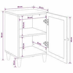 vidaXL Bathroom Cabinet Light Brown 38 x 33 x 58 cm Engineered Wood