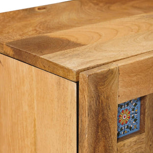 vidaXL Bedside Table Natural 40 x 33.5 x 46 cm Solid Mango Wood