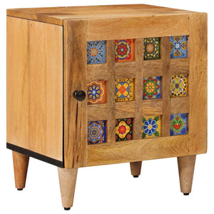 vidaXL Bedside Table Natural 40 x 33.5 x 46 cm Solid Mango Wood