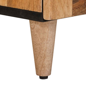 vidaXL Sideboard with Storage Natural 60 x 33.5 x 75 cm Solid Mango Wood