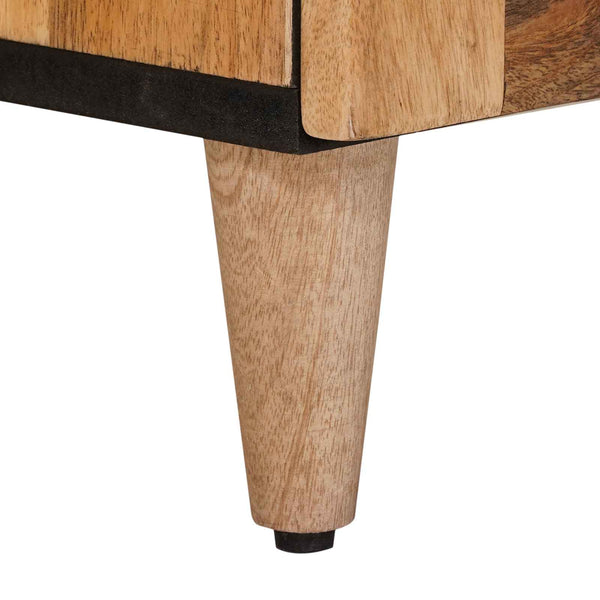 vidaXL Sideboard with Storage Natural 60 x 33.5 x 75 cm Solid Mango Wood