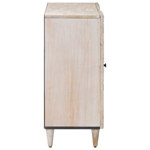 vidaXL Sideboard with Shelf White 90 x 33.5 x 75 cm Solid Mango Wood
