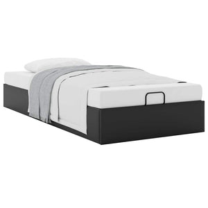 vidaXL Ottoman Bed Frame No Mattress Black 80x200 cm Faux Leather
