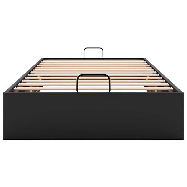 vidaXL Ottoman Bed Frame No Mattress Black 80x200 cm Faux Leather