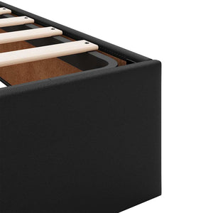 vidaXL Ottoman Bed Frame No Mattress Black 80x200 cm Faux Leather