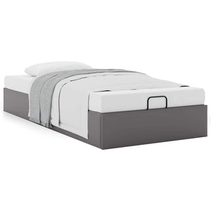 vidaXL Ottoman Bed Frame Grey 80x200 cm Faux Leather