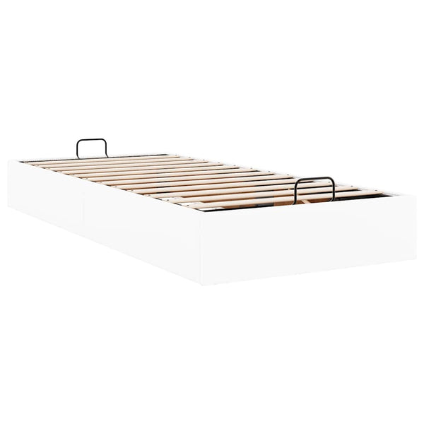 vidaXL Ottoman Bed Frame White Artificial Leather 90x190 cm without Mattress