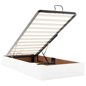 vidaXL Ottoman Bed Frame White Artificial Leather 90x190 cm without Mattress
