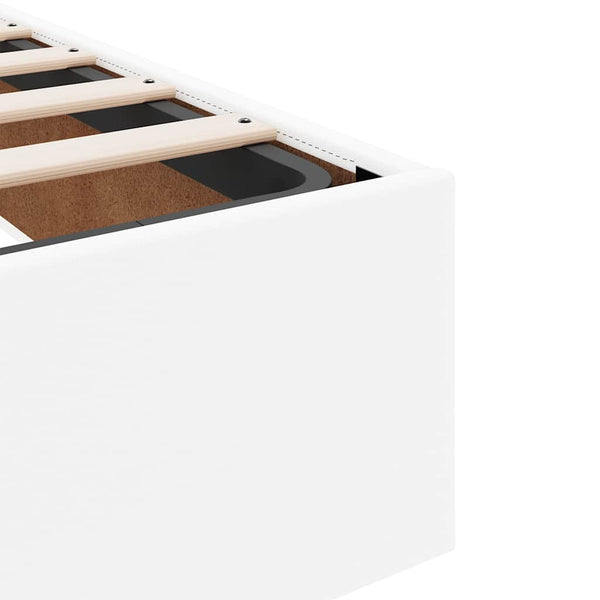vidaXL Ottoman Bed Frame White Artificial Leather 90x190 cm without Mattress