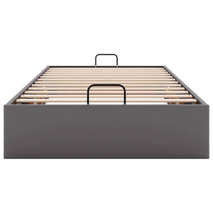 vidaXL Ottoman Bed Frame without Mattress Grey 90x190 cm Faux Leather