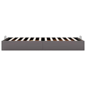 vidaXL Ottoman Bed Frame without Mattress Grey 90x190 cm Faux Leather