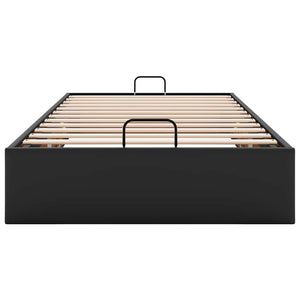 vidaXL Ottoman Bed Frame No Mattress Black 90x200 cm Faux Leather
