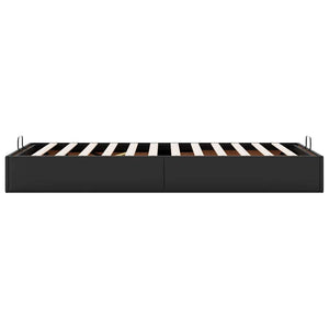 vidaXL Ottoman Bed Frame No Mattress Black 90x200 cm Faux Leather