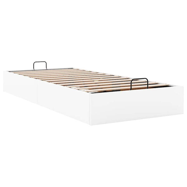 vidaXL Ottoman Bed Frame without Mattress White 90x200 cm Faux Leather