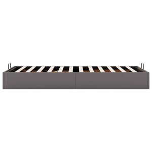 vidaXL Ottoman Bed Frame Grey 90x200 cm Faux Leather (No Mattress)