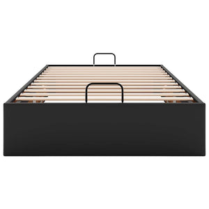 vidaXL Ottoman Bed Frame without Mattress Black 100x200 cm Faux Leather