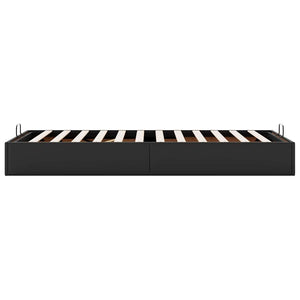 vidaXL Ottoman Bed Frame without Mattress Black 100x200 cm Faux Leather