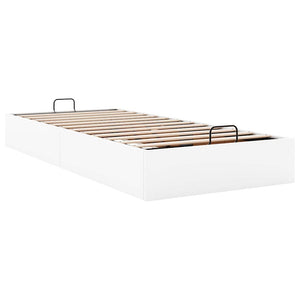 vidaXL Ottoman Bed Frame No Mattress White 100x200 cm Faux Leather