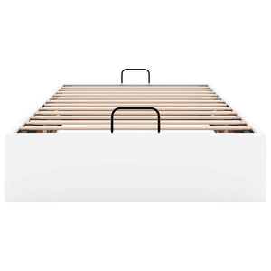 vidaXL Ottoman Bed Frame No Mattress White 100x200 cm Faux Leather
