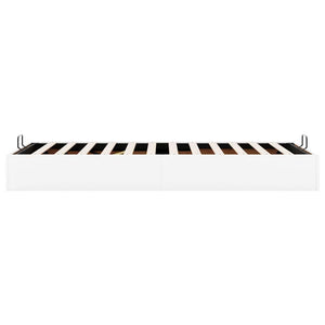 vidaXL Ottoman Bed Frame No Mattress White 100x200 cm Faux Leather