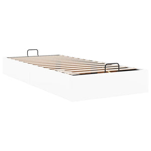 vidaXL Ottoman Bed Frame No Mattress White 100x200 cm Faux Leather