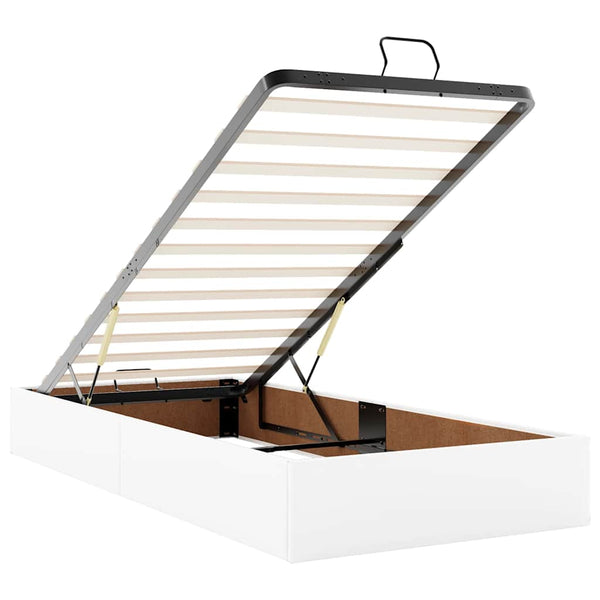 vidaXL Ottoman Bed Frame No Mattress White 100x200 cm Faux Leather