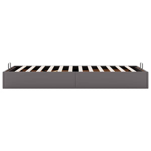 vidaXL Ottoman Bed Frame Grey 100x200 cm Faux Leather (No Mattress)