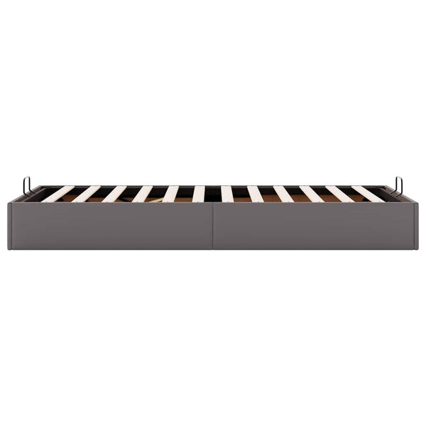 vidaXL Ottoman Bed Frame Grey 100x200 cm Faux Leather (No Mattress)