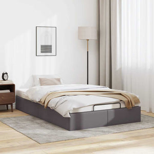 vidaXL Ottoman Bed Frame Grey 120x190 cm Faux Leather
