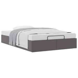 vidaXL Ottoman Bed Frame Grey 120x190 cm Faux Leather
