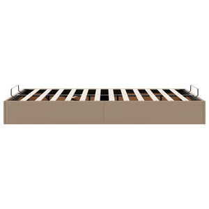 vidaXL Ottoman Bed Frame without Mattress Cappuccino 120x190cm Faux Leather