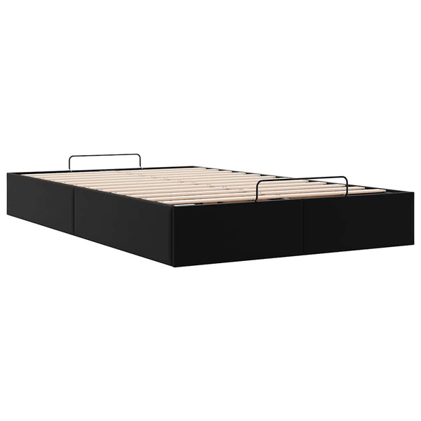vidaXL Ottoman Bed Frame without Mattress Black 120x200 cm Faux Leather