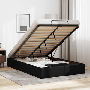 vidaXL Ottoman Bed Frame without Mattress Black 120x200 cm Faux Leather
