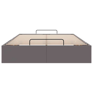vidaXL Ottoman Bed Frame without Mattress Grey 120x200 cm Faux Leather