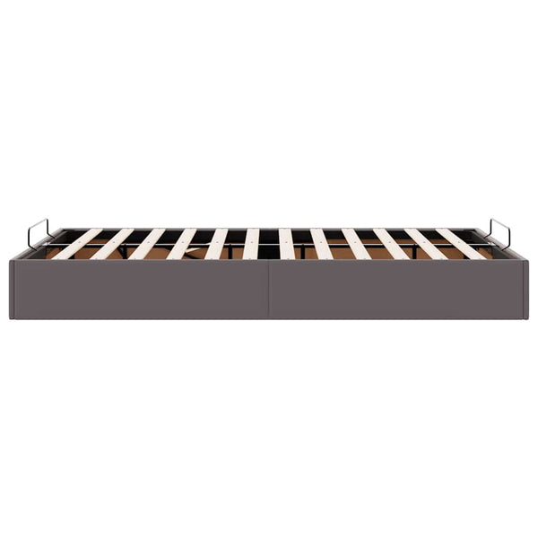 vidaXL Ottoman Bed Frame without Mattress Grey 120x200 cm Faux Leather