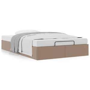 vidaXL Ottoman Bed Frame without Mattress Cappuccino 120x200cm Faux Leather