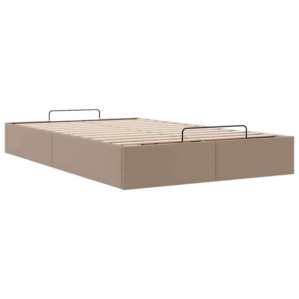 vidaXL Ottoman Bed Frame without Mattress Cappuccino 120x200cm Faux Leather