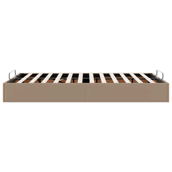 vidaXL Ottoman Bed Frame without Mattress Cappuccino 120x200cm Faux Leather