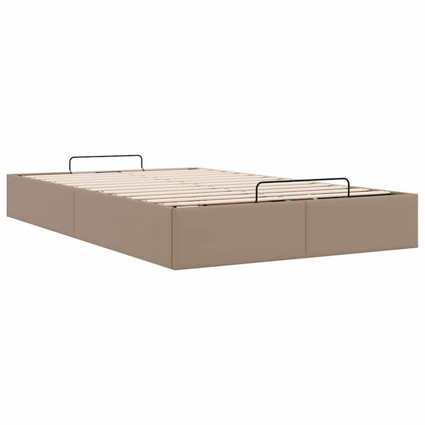 vidaXL Ottoman Bed Frame without Mattress Cappuccino 120x200cm Faux Leather