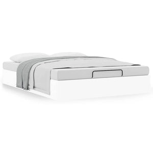 vidaXL Ottoman Bed Frame without Mattress White 140x190 cm Faux Leather