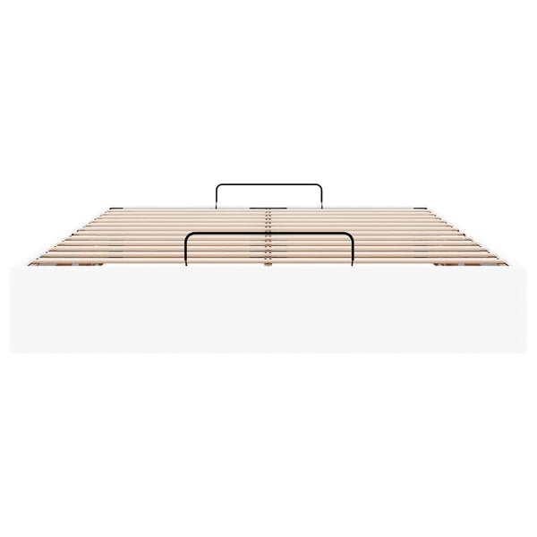 vidaXL Ottoman Bed Frame without Mattress White 140x190 cm Faux Leather
