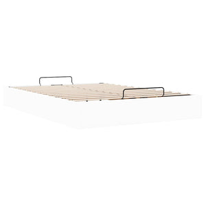 vidaXL Ottoman Bed Frame without Mattress White 140x190 cm Faux Leather