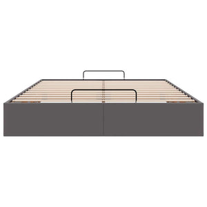 vidaXL Ottoman Bed Frame without Mattress Grey 140x190 cm Faux Leather