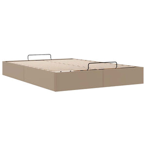 vidaXL Ottoman Bed Frame without Mattress Cappuccino 140x190cm Faux Leather