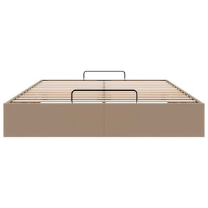 vidaXL Ottoman Bed Frame without Mattress Cappuccino 140x190cm Faux Leather
