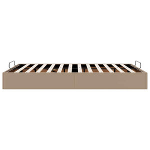 vidaXL Ottoman Bed Frame without Mattress Cappuccino 140x190cm Faux Leather
