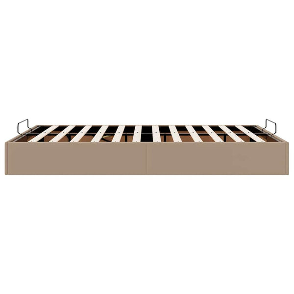 vidaXL Ottoman Bed Frame without Mattress Cappuccino 140x190cm Faux Leather