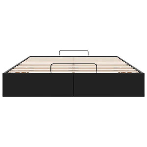 vidaXL Ottoman Bed Frame without Mattress Black 140x200 cm Faux Leather