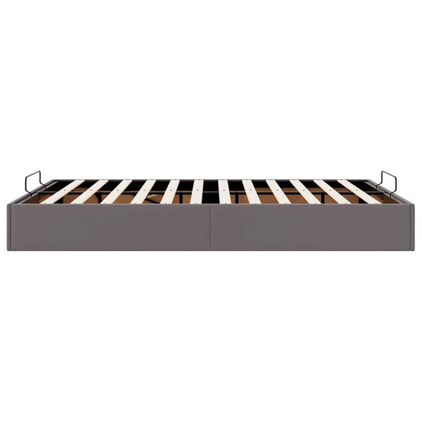 vidaXL Ottoman Bed Frame Grey 140x200 cm Faux Leather