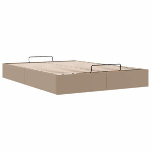 vidaXL Ottoman Bed Frame without Mattress Cappuccino 140x200cm Faux Leather